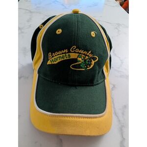 Otto Brown County Hornets Baseball Cap Green Yellow Adjustable Hat 18-477